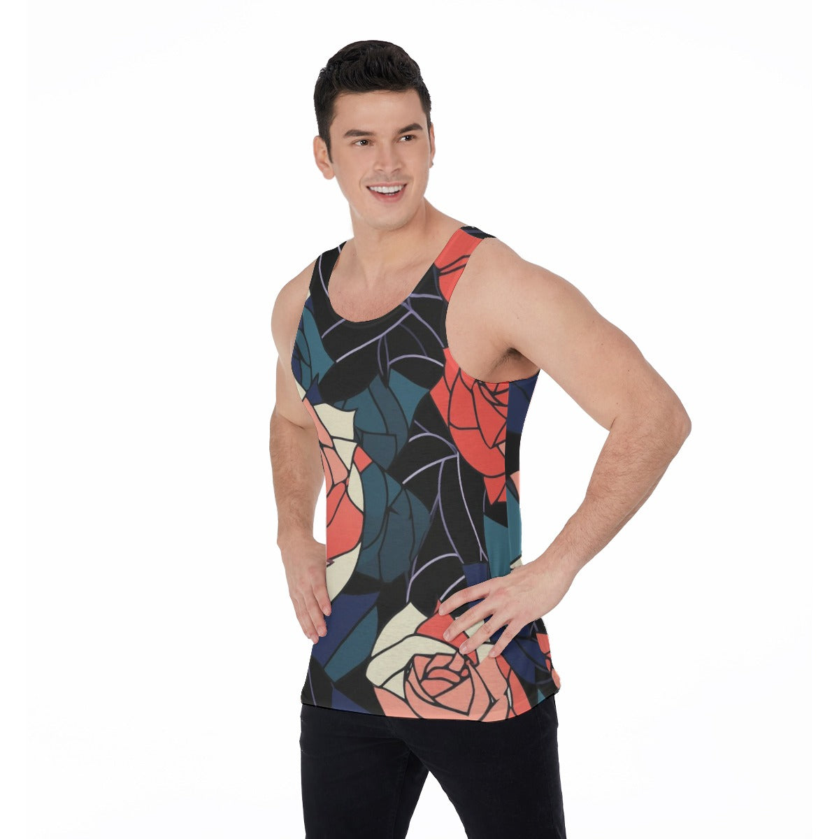 Stained Glass Rose Tank