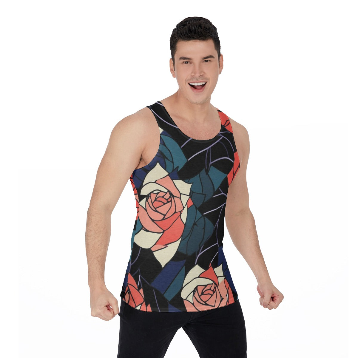 Stained Glass Rose Tank